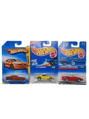 3 Hot Wheels Camaro Hardtop & Convertible Die-Cast NEW #I-12